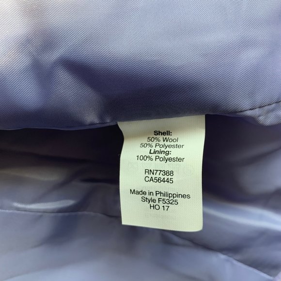 J.Crew Factory Hyacinth Lilac Purple City Cocoon Coat Size 00 - Picture 7 of 10